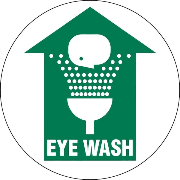 Brady Eye Wash, 17 in x 17 in, Circle, Vinyl, 97609 97609 - main